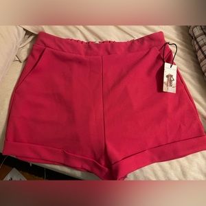 Hot Pink Trouser shorts New with tags size large